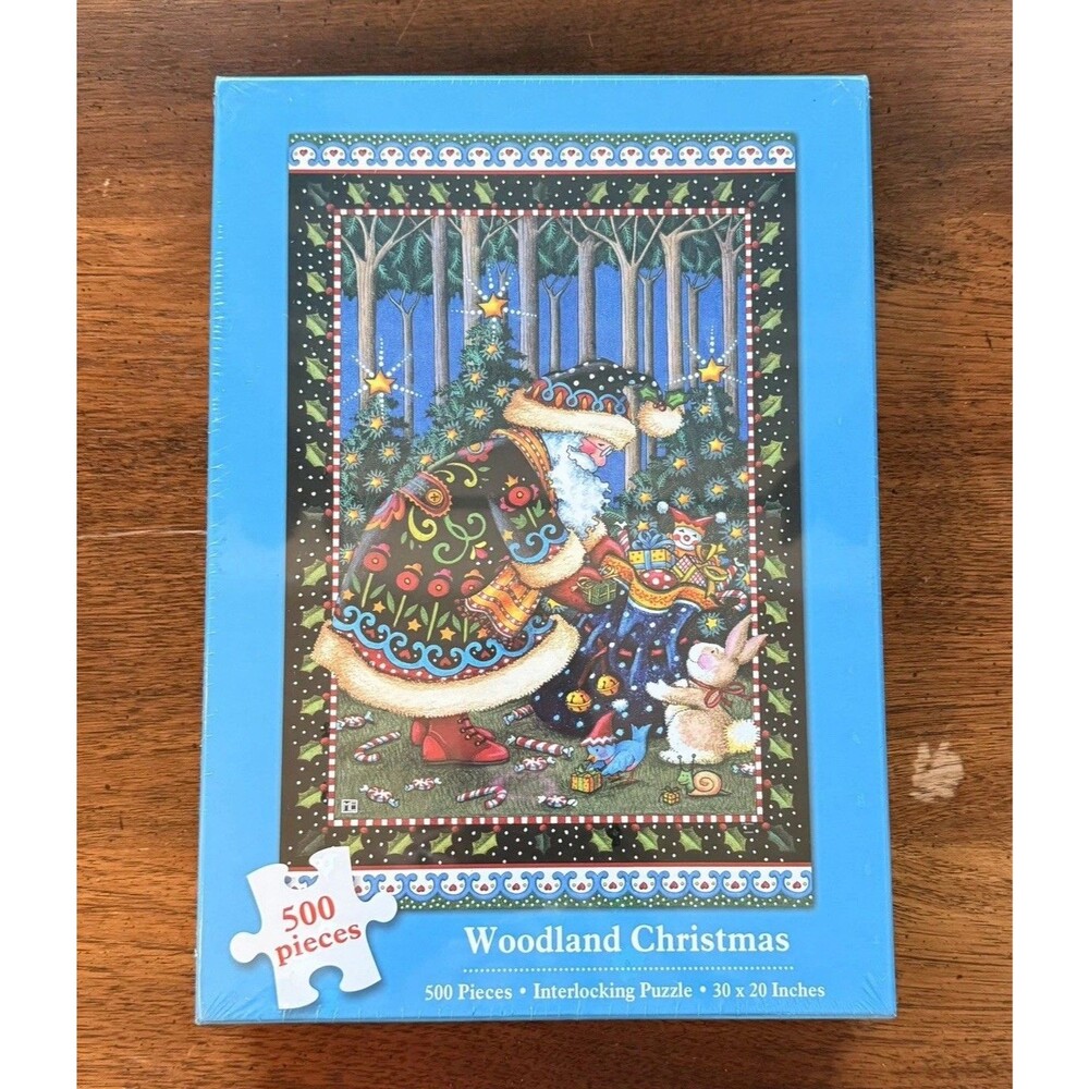 Mary Engelbreit Woodland Christmas 500 Piece Puzzle 30X20 Interlocking Pieces